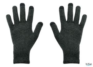 guanto touchscreen donna grigio scuro hi-glove classic