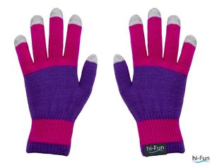 guanto touchscreen donna rosa hi-glove