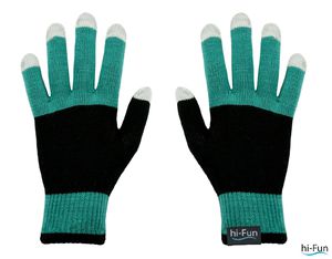 guanto touchscreen uomo verde hi-glove