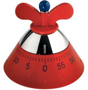 contaminuti timer meccanico rosso kitchen timer