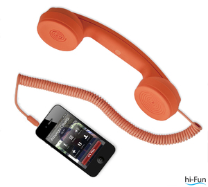 cornetta telefonica arancione hi-ring