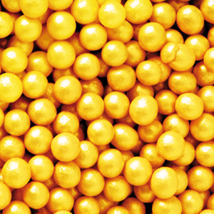 perle di zucchero dorata