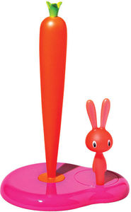 portarotolo d'appoggio plastica rosa bunny & carrot